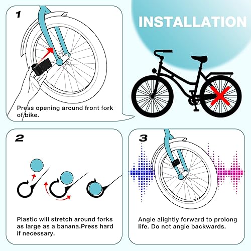 Miniatura 4 de MOL Sistema de escape para hacer sonido de bicicleta, hace que tu bicicleta suene como una motocicleta (4 piezas)