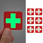 LIVANS Medic Red Cross Patch, First Aid Morable Patch Perfect for Tactical IFAK, EMT Trauma Pouch 1.5-Inch 3D High Relief Patch Nurse Doctor Emergency Logo Bundle 6 Pieces