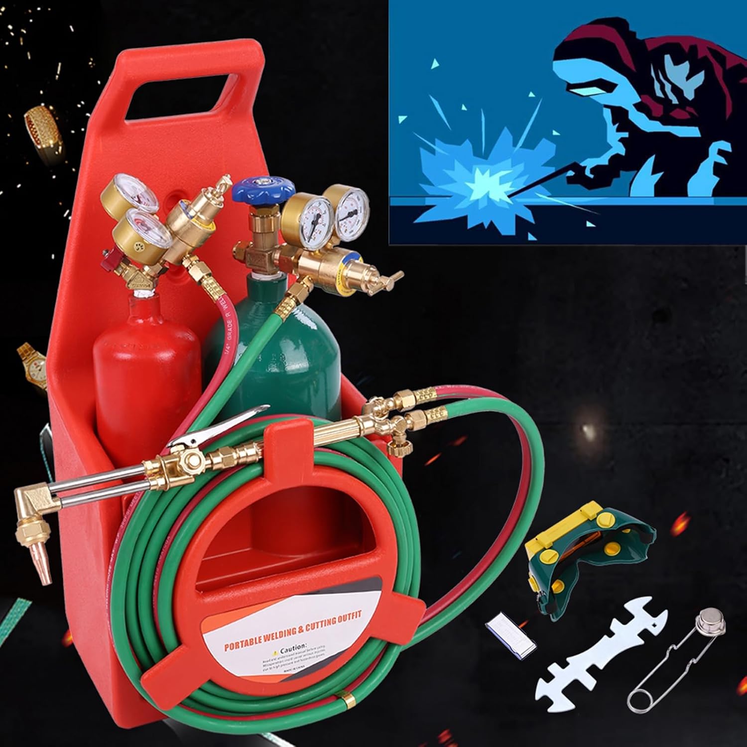 Shulemin Oxygen Cylinder Welding Torch Kit,Oxyacetylene