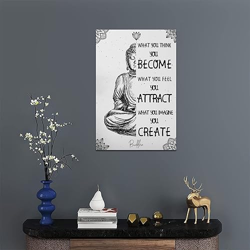 Miniatura 2 de Arte de pared Zen para baño, imágenes de meditación de Buda, decoración de pared, citas espirituales inspiradoras zen, lienzo impreso con lienzo