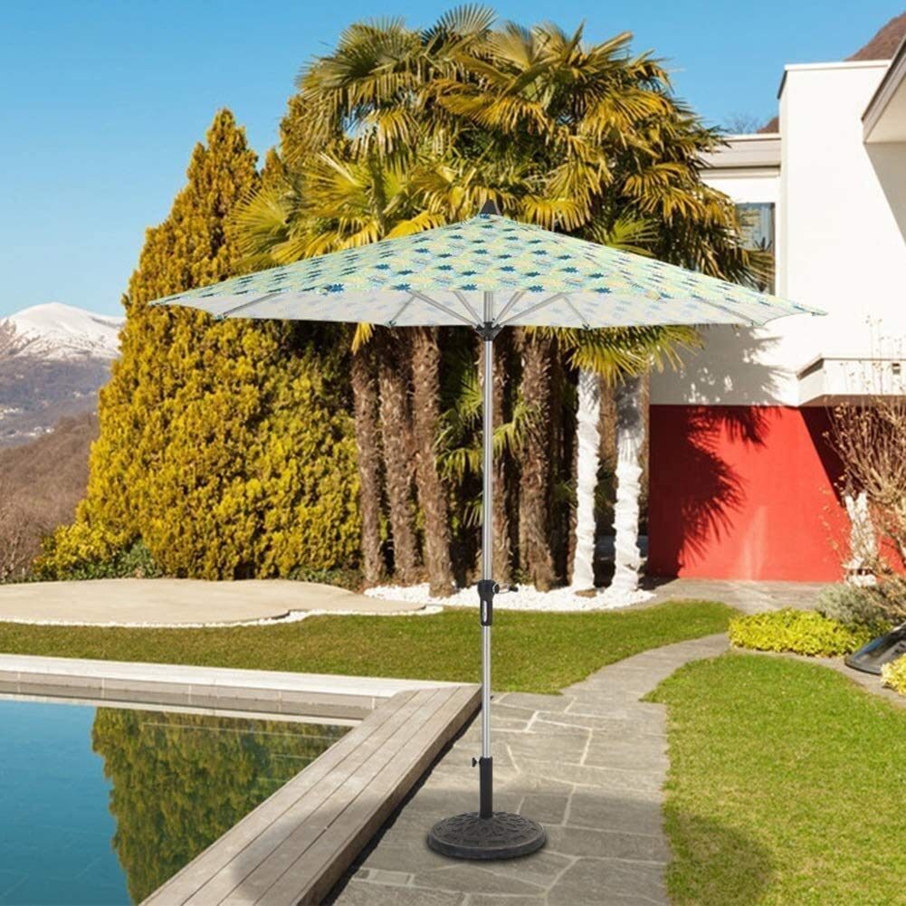 Parasols de marché décalés pour terrasse extérieure Parasols de Jardin extérieurs 9' Parasols Parasol de Plage de qualité supérieure côté Piscine, Parasol de Table de Jardin extérieur avec 8