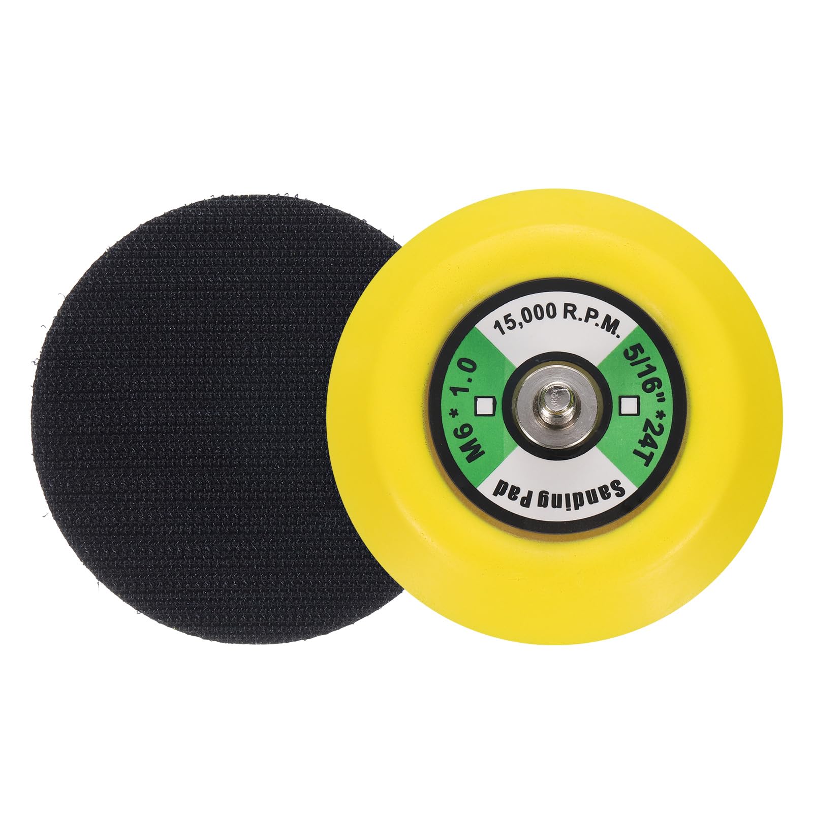 Sourcingmap 3 Inch Hook and Loop Backing Sanding Pads with M6*1mm Thread for Diamond Sanding Finishing Polishing Buffing Pads