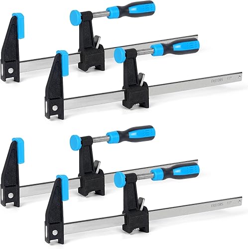 Abrazaderas de barra para carpintería de 12 pulgadas, paquete de 4 abrazaderas de madera ajustables y se liberan rápidamente, abrazaderas de