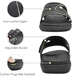 KuaiLu Femmes Mode Diapositives Orthotiques Dames Lightweight Athletic Recovery Yoga Mat Sandales Glisser sur épais Coussin Pantoufles Sandales avec confortable Plantar Fasciitis Arch Support