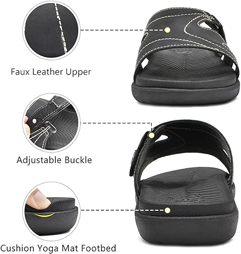 Miniatura 5 de KuaiLu - Sandalias ortopédicas de moda para mujeres, ligeras, tipo tenis deportivos, con plantilla de goma suave. Sandalias con cierre tipo slip-on,