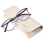 Madison Avenue Square Vintage TR90 Blue Light Blocking Reading Glasses for Women with Case, Anti Glare/Eyestrain Computer Readers Demi +2.25