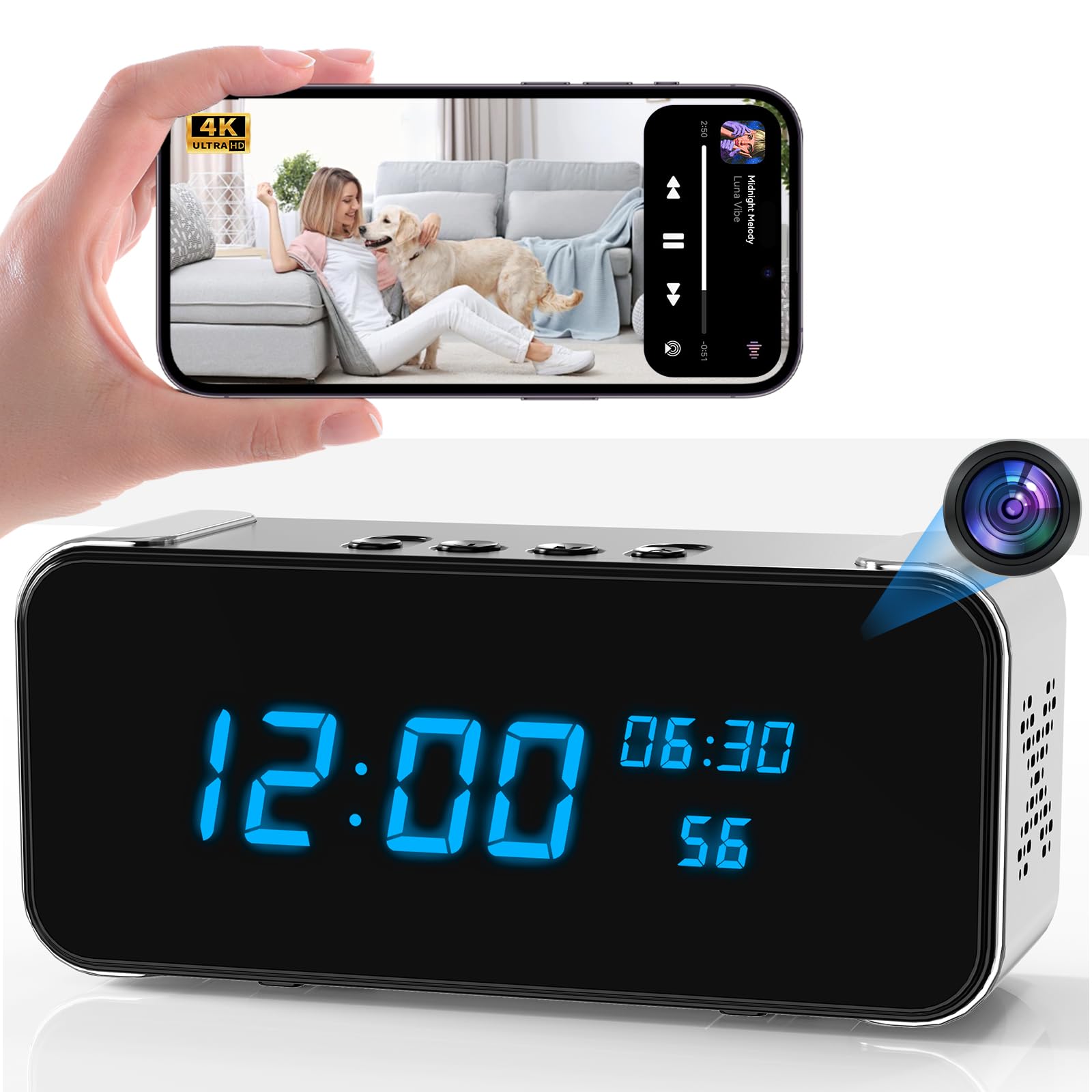 Wireless Security Mini 4K HD Camera with Night Vision and Motion Detection