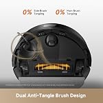 DREAME D20 Air Plus Robot sous vide et Mop Combo avec 20,000Pa Aspiration, 120 Jours Hands-Free, Tech anti-tangling, Auto-Empanting Dock, Nettoyage de tapis profond et la navigation intelligente, Noir