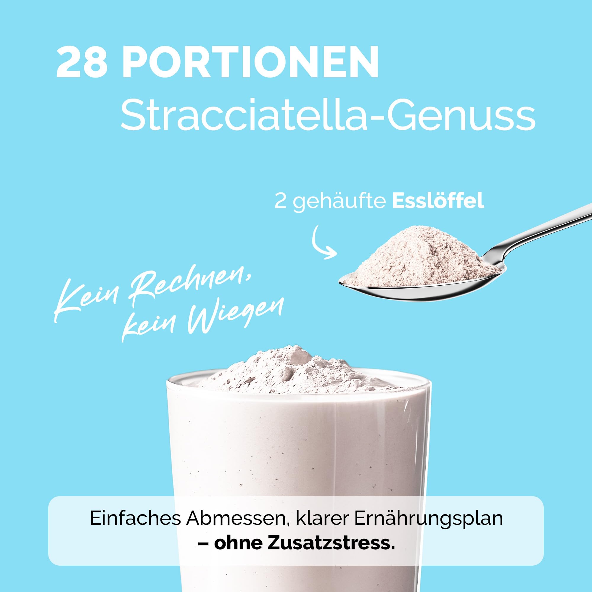 OFFSET Nutrition Abnehm Shake Stracciatella Cream [nur 208 KCAL pro Shake] - 28 Portionen | Mahlzeitersatz | Diät Shake mit 24 Vitaminen & Mineralien | Glutenfreie Trinkmahlzeit