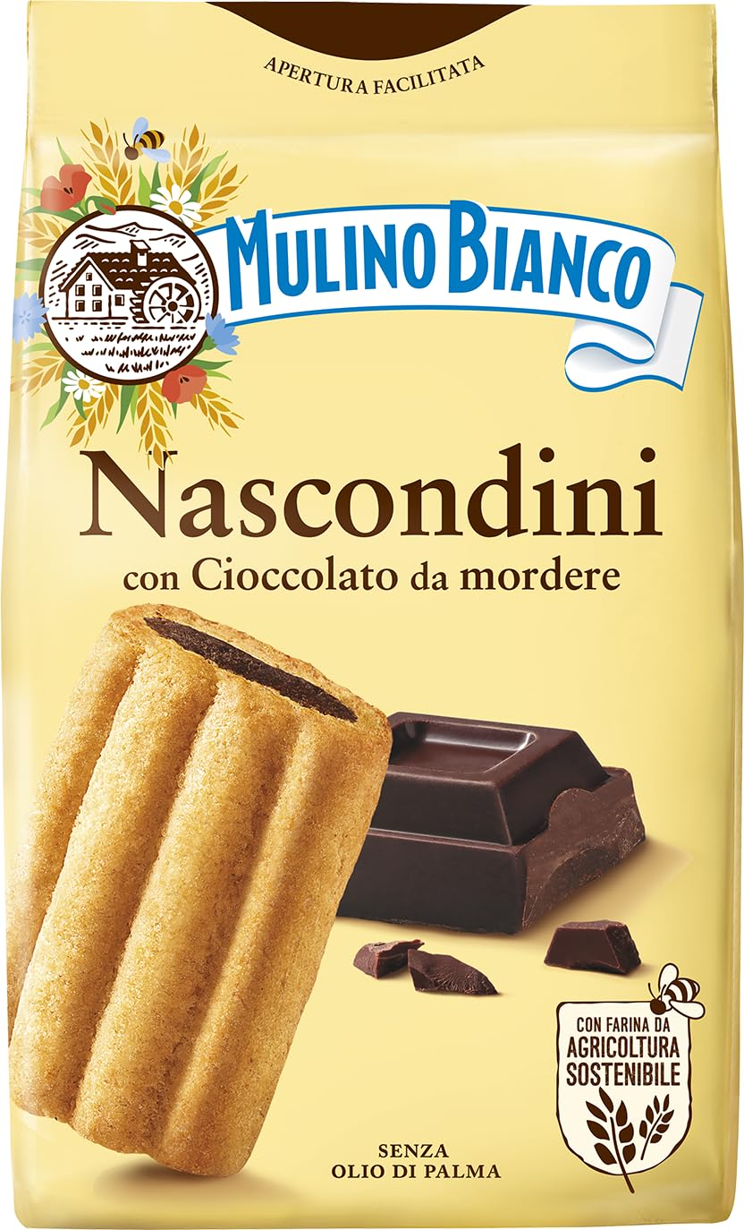 Mulino Bianco Nascondini 330g - Galletas Italianas Rellenas de Chocolate