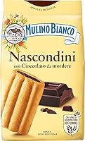 Vista 1 de Mulino Bianco Nascondini 11.64oz (330g) – Authentic Italian Biscuits with Hidden Chocolate Cream Filling – Perfect Snack or Coffee Companion – Made