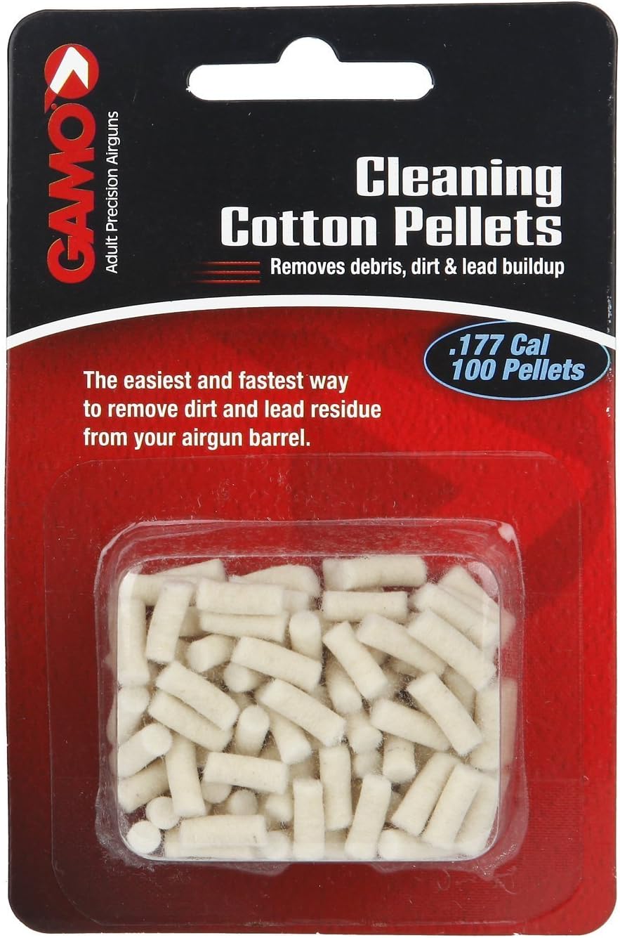 Gamo, 621241254CP Air Rifle Cotton Cleaning Pellets, Easiest and Fastest Way to Remove Dirt and Lead, .177 Caliber (100 Count)