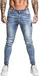 GINGTTO Hommes Skinny Jeans Stretch Slim Fit Jean Pantalons