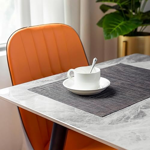 Miniatura 6 de LEXMORE Juego de 4 manteles individuales tejidos de viniloplástico para mesa de cocina, interiorexterior, lavable, manteles individuales lavables