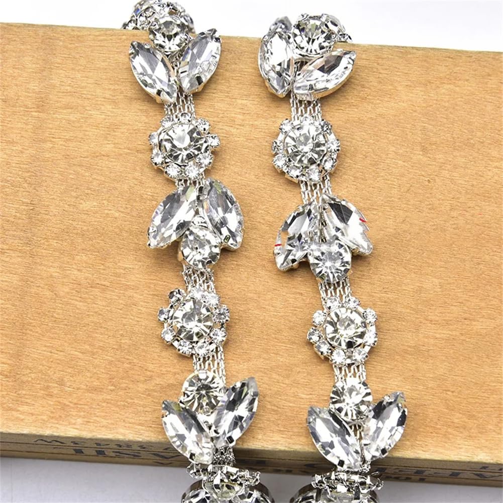 Appliques à coudre en strass et chaîne de soudage de 90 cm pour bijoux de haute couture