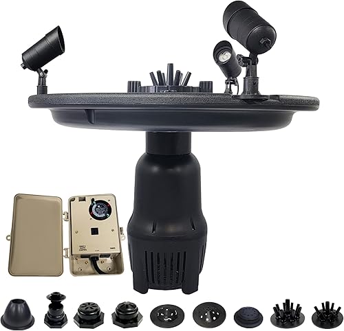 Miniatura 15 de HALF OFF PONDS Fuente flotante - Aireador de estanque de 1.5 HP, cable de 100 pies - Bomba de agua de 12,500 GPH - 11 patrones de pulverización