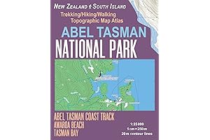 Abel Tasman National Park Trekking/Hiking/Walking Topographic Map Atlas