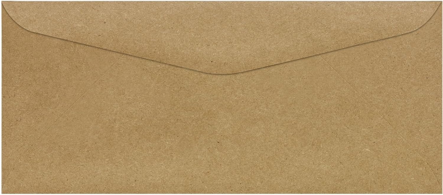 LUXPaper #9 Business Envelopes | Commercial Flap | Security Tint | 3 7/8" x 8 7/8" | White | 24lb. Text | 250 Qty