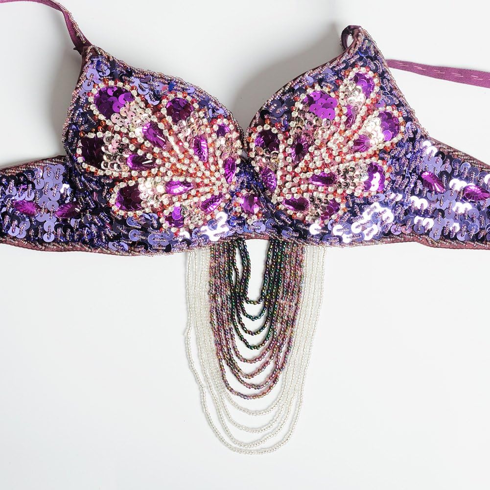 ROYAL SMEELA Belly Dance Costume Set for Women Sexy Tribal Belly Dance Bra and Belt Carnival Professional Dancing Suit Outfit - Image 3