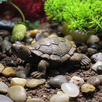 Realistic Tortoise Resin Figurine, Decorative Ornament for Garden, Pond, Patio, Courtyard, Planter and Mini Landscape, Suitable for Indoor and Outdoor Display