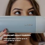 LARQ Bouteille PureVis 17 oz - Bouteille d'eau en acier inoxydable auto-nettoyante et isolante avec PureVis technologie et design primé Réutilisable & Bon voyage, Mint Bord de Mer