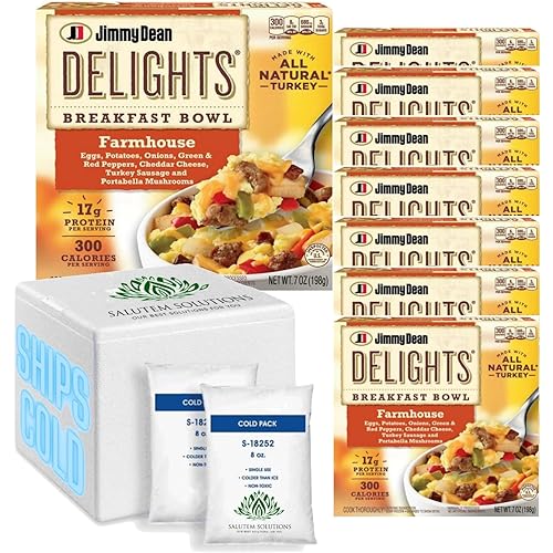 Salutem Vita - Jimmy Dean Delights Farmhouse - Cuenco de desayuno de 7 onzas, paquete de 8