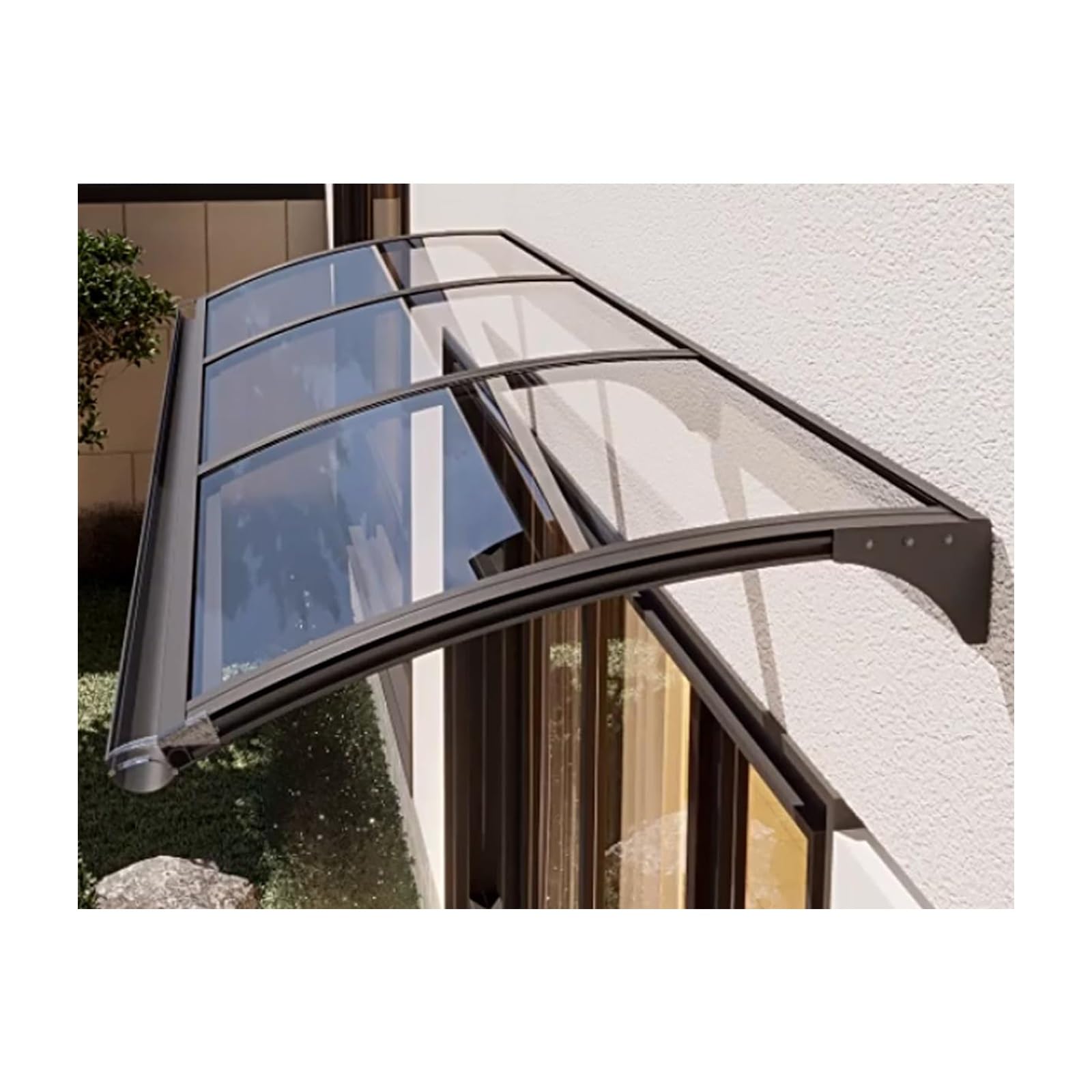 GJMSSMY Durable Outdoor Canopy, Carbon Steel Awning for Front Door, 100x250cm Patio Cover, Weather-Resistant Entrance Shade, Stylish Protection for Entryway