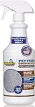 Pet Stain Remover & Pet Odor Eliminator, Advanced Cleaning Bio-Enzyme Cleaner Solution for Carpets, Rugs, Upholstery & Multi-Surfaces, Safe for Pets & Kids. (32 oz)