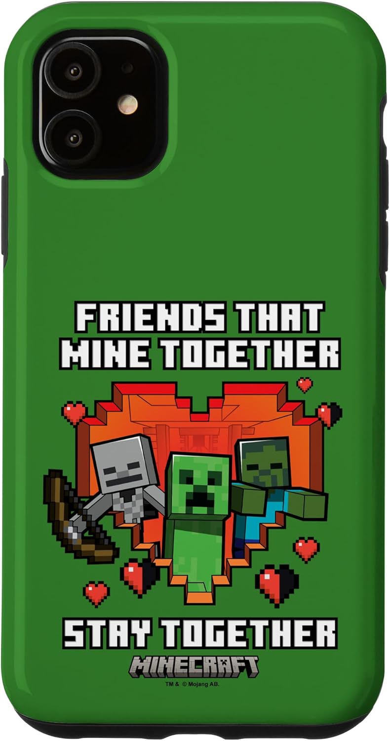 Minecraft Valentine's Day Friends That Mine Together Case for iPhone 17