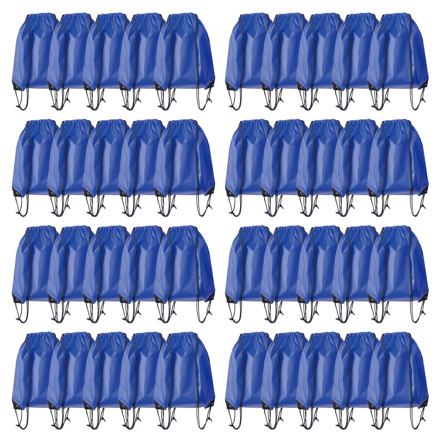 JohahaTim Drawstring Backpack Bulk 40Pcs Draw String Backpack Bags DIY Gym Sports Traveling Yoga Cinch Bag Sackpack Drawstring (royal blue bluenoye)