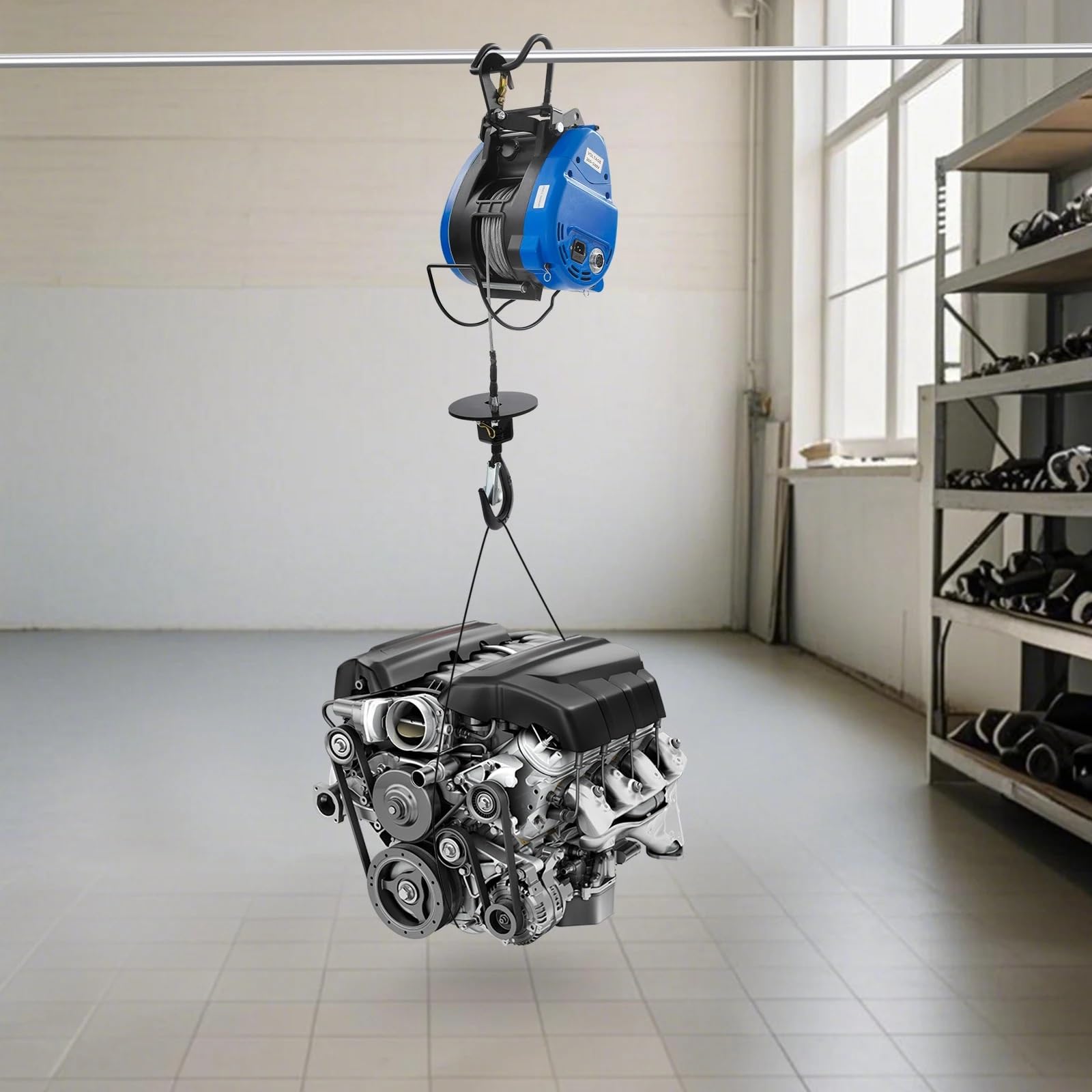 Seilhebezug 30 Meter elektrische Hebewinde, 250 kg, kabelgebunden, mit Fernbedienung, tragbarer Hängekran, kleine Motoren flaschenzug