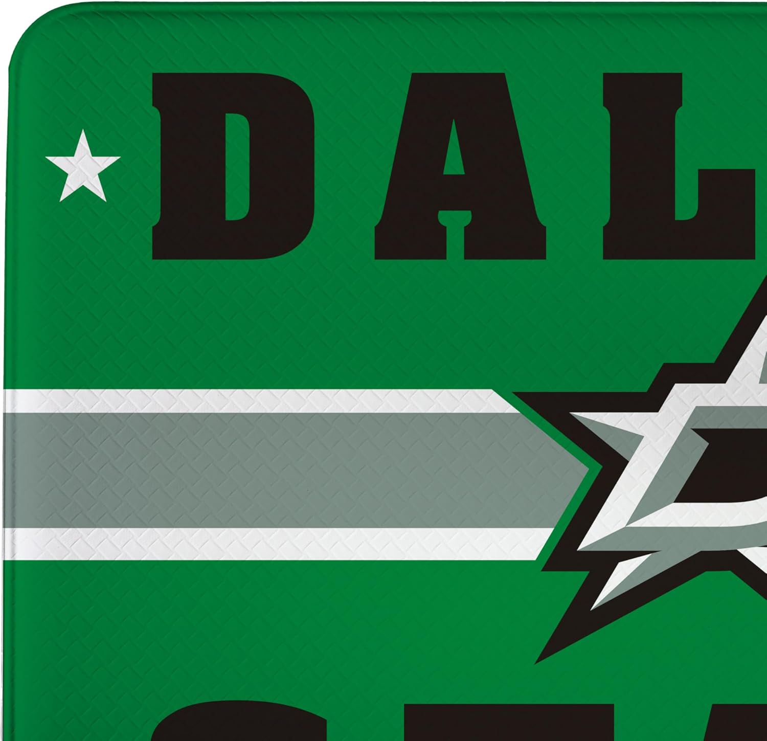 NHL Dallas Stars Indoor Entrance Welcome Mat, 30"x18" Anti-Fatigue Kitchen Mats and Rugs, Non Slip Backing & Waterproof Ergonomic Comfort Mat for Entryway, Kitchen, Man Cave, Office, Laundry