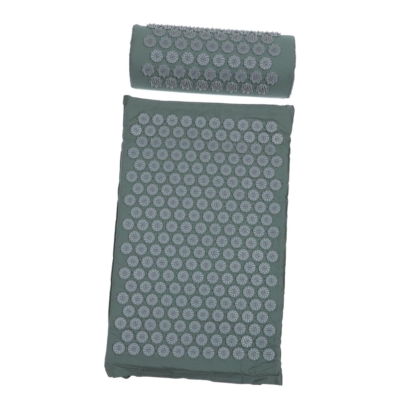 Juego de 2 Piezas de Almohada y Tapete de Masaje de Acupuntura con Bolsa, Tela de Algodón y Abs, Fácil Almacenamiento y Seguro para Relajación y Alivio
