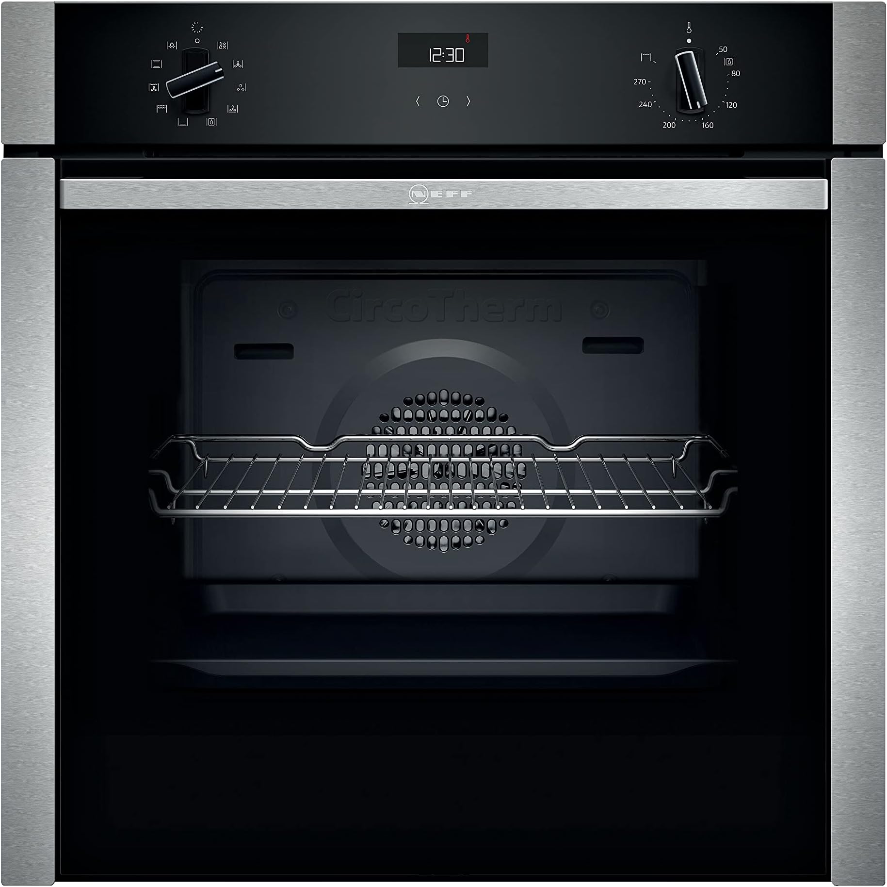 NEFF B3ACE4HN0B N50 Single Oven, Slide and Hide with Fixed Handle and Cliprails