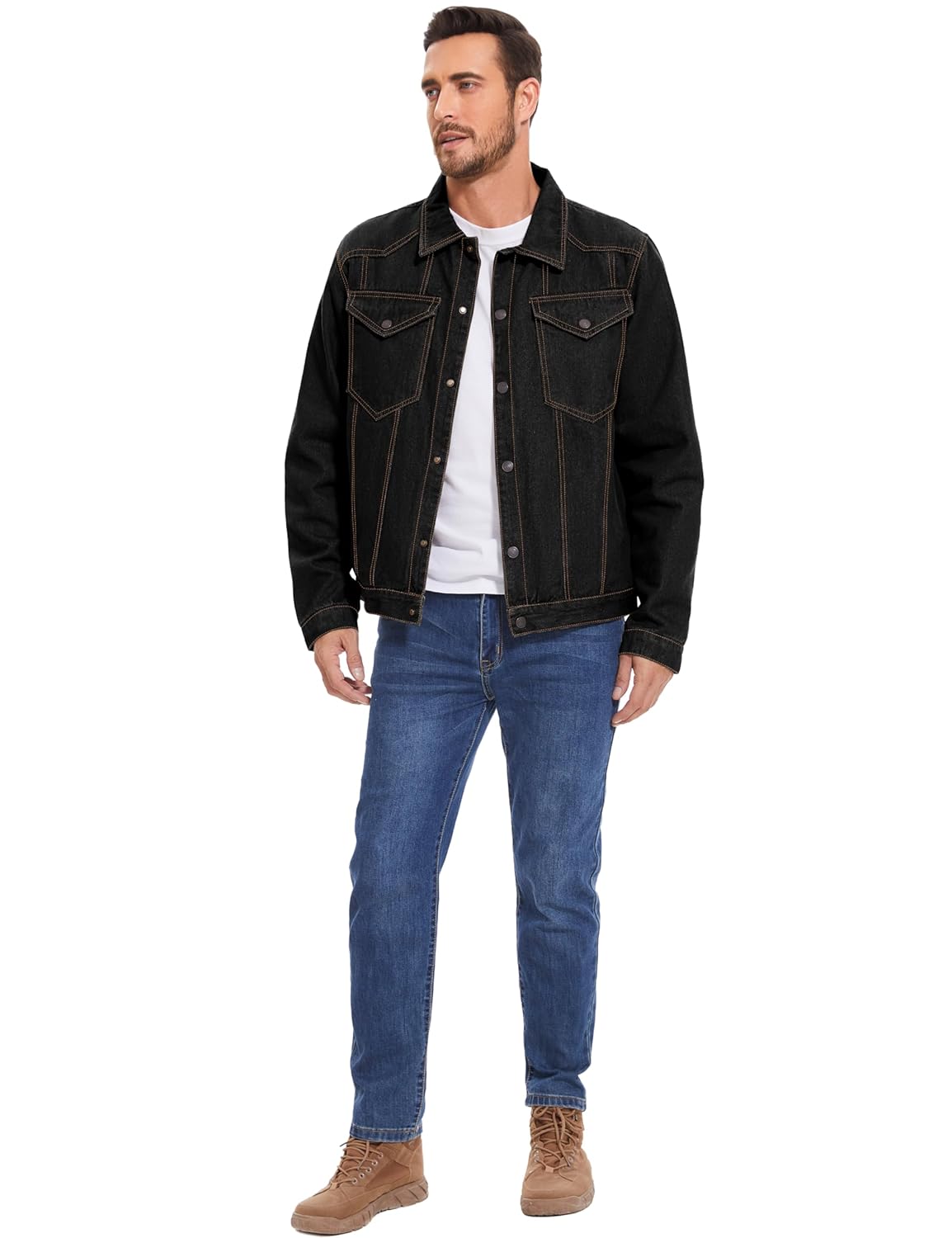 Flygo Jaqueta jeans masculina forrada de flanela, corte caubói, estilo ocidental, clássica, justa, vintage, resistente, casaco de caminhoneiro em promoção! Veja a oferta e mais achadinhos de Jaquetas & Casacos 5 Hoje é o melhor dia para comprar Flygo Jaqueta jeans masculina forrada de flanela, corte caubói, estilo ocidental, clássica, justa, vintage, resistente, casaco de caminhoneiro com aquele preço maroto! Promoção! Aproveite a oferta! 5