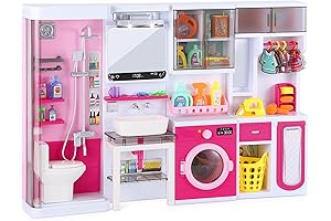 Amazing 35-Piece Doll Bathroom Playset For Hours Of Imaginative Play!