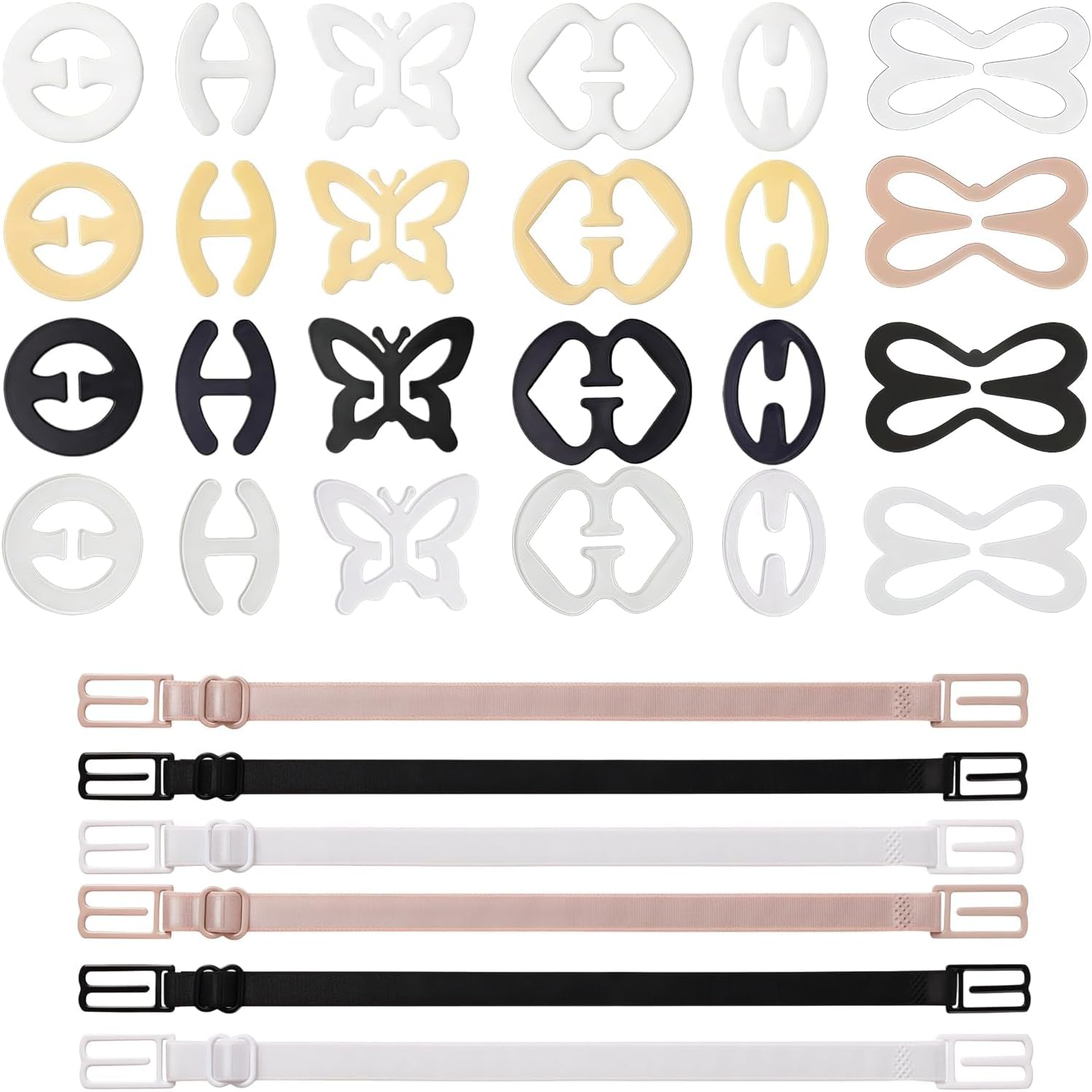 3 Pairs Adjustable Bra Strap | Replacement for Swimwear & Dresses, Elastic Straps with Hooks