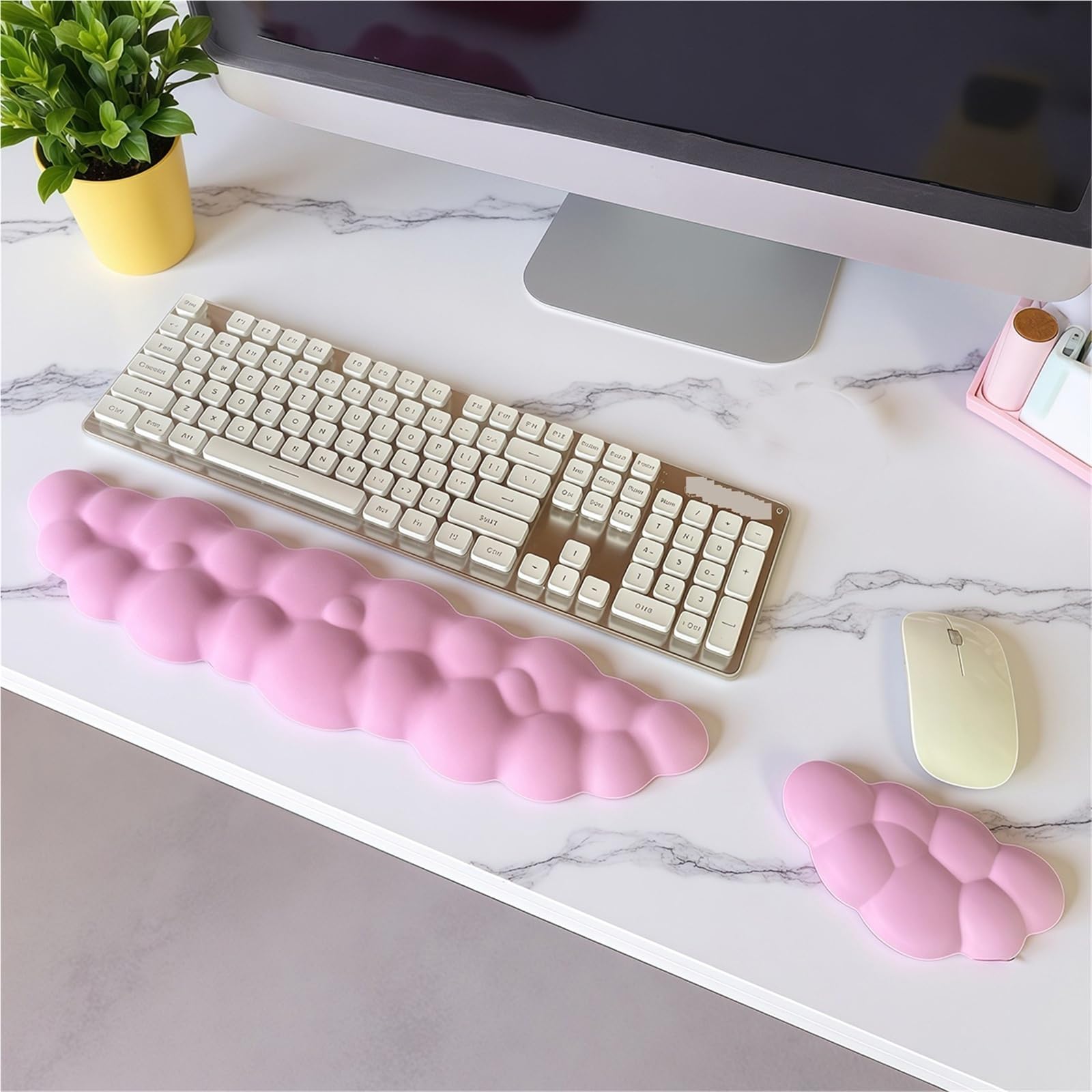 Tappetino Mouse Con Poggiapolsi Poggiapolsi in memory foam a forma di nuvola