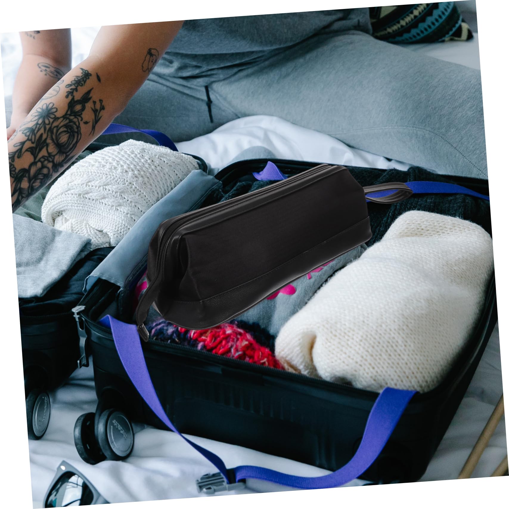 Healeved Borsa Organizer Per Asciugacapelli in Pu Compatto e Salvaspazio Per Viaggi e Trasporto Protezione Affidabile Per Strumenti Da Toeletta