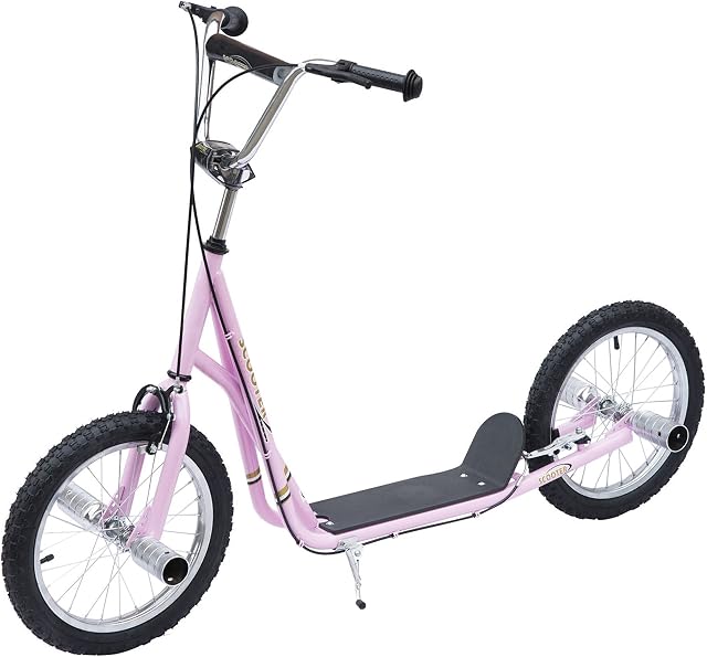 HOMCOM Adult Teen Push Scooter Kids Children Stunt Scooter Bike Bicycle Ride On 16" Pneumatic Tyres