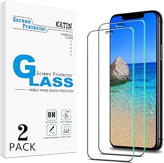 [2-Pack] KATIN Screen Protector For Apple iPhone 11, iPhone XR Tempered Glass (6.1-inch), 9H Hardness, Anti-Scratch, Case Friendly