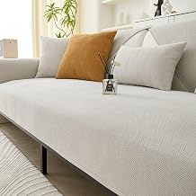 Couch Cover, Herringbone Chenille Fabric Furniture Protector Sofa Cover, Non Slip Couch Cover, Couch Cover for Dogs, Anti-Scratch & Easy to Clean 70 * 150 cm / 27.6x59 inch, Beige