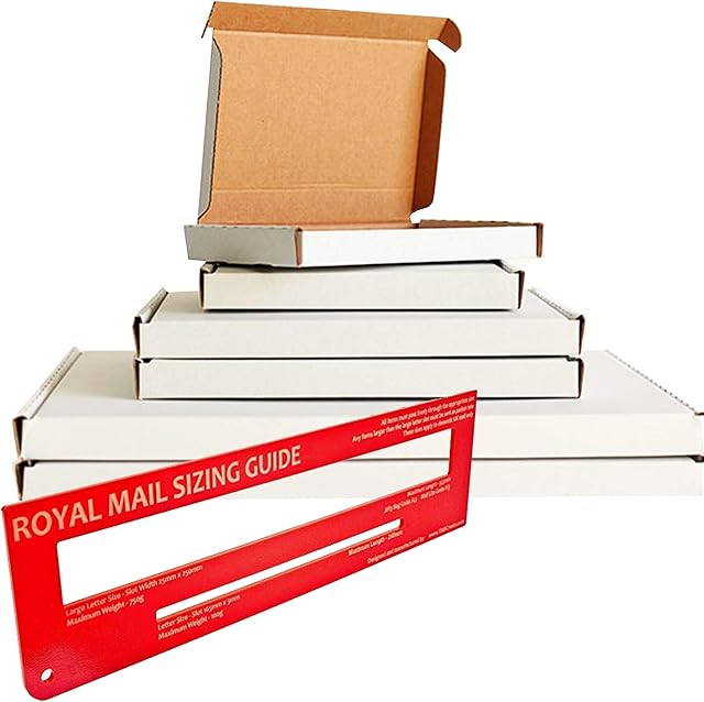 50 x WHITE C5 A5 Size Box Large Letter Strong Cardboard Shipping MAILING Postal Box PIP - Internal Size: 235x165x22mm