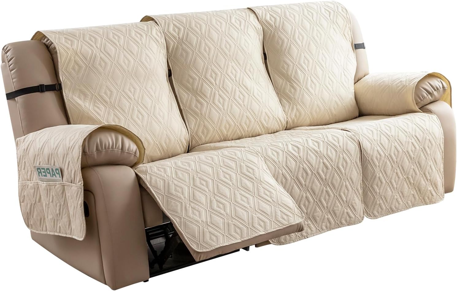 Genina Waterproof Recliner Couch Covers for 3 Cushion Couch, Recliner