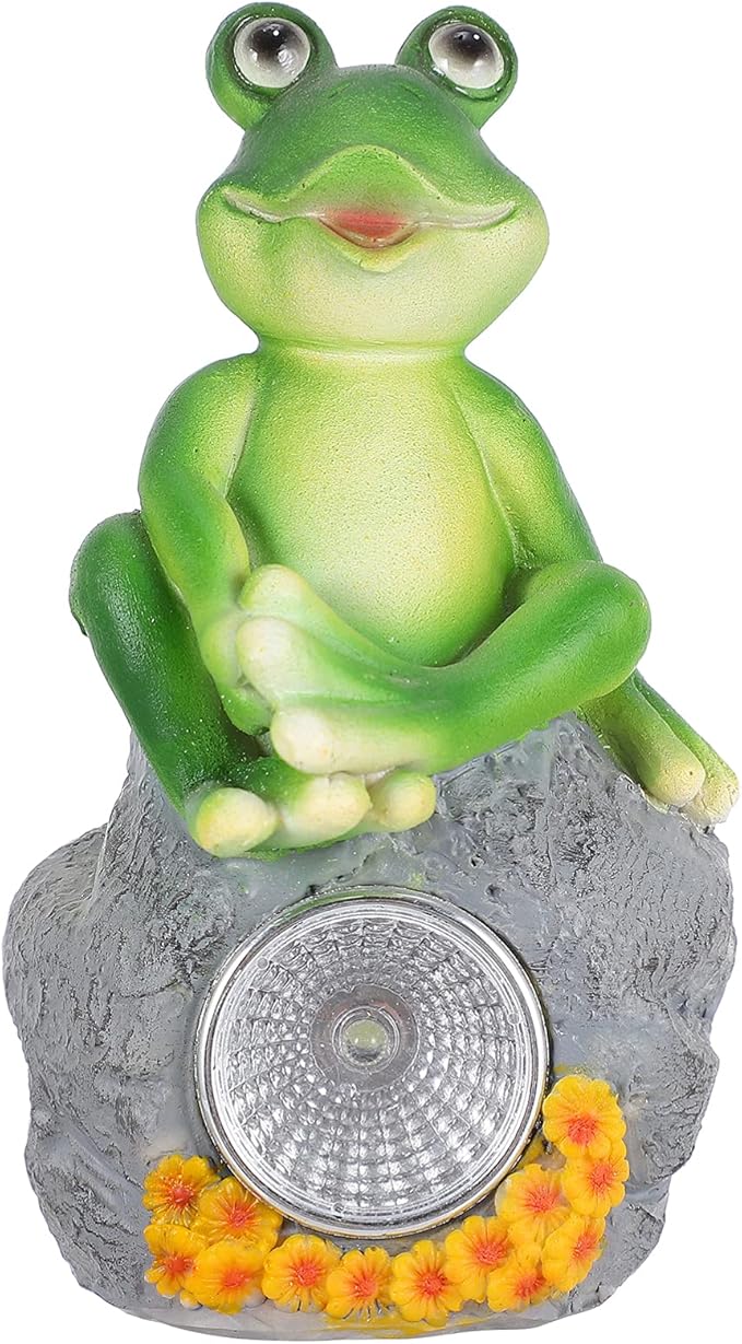 Uonlytech Uonlytech Solar Frog Night Light Mini Frogs Outdoor Decor Solar Garden Statue Garden Lamp