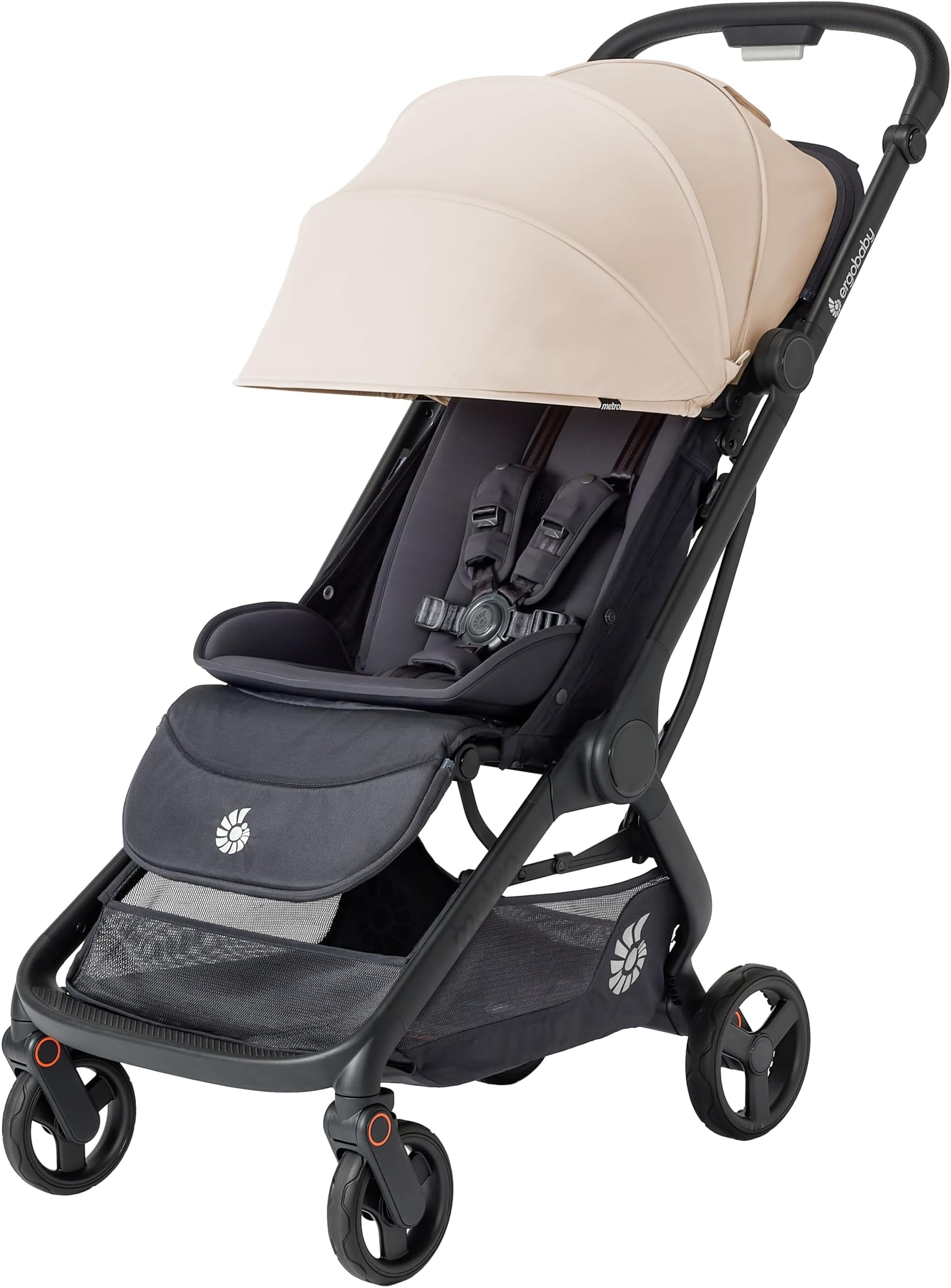 – Ergobaby Metro3 Pushchair Stroller with Reclining Function, Baby Buggy from Birth to 22kg (0-4 Years), Foldable and car seat Compatible, Height-Adjustable Handle, Ergonomic seat, Natural Beige