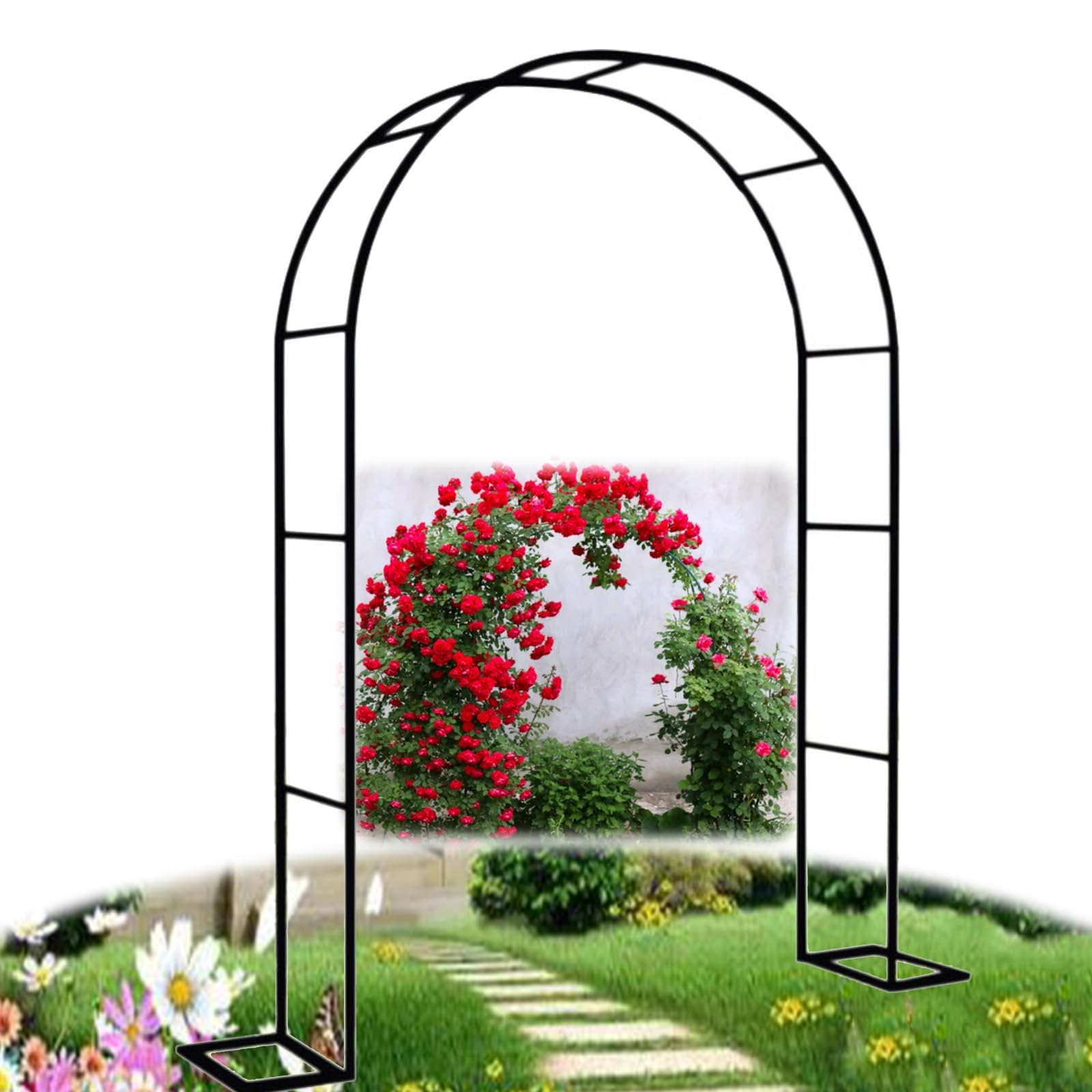 Metal Arch For Garden Heavy Duty Metal Garden Arch – 180x250cm