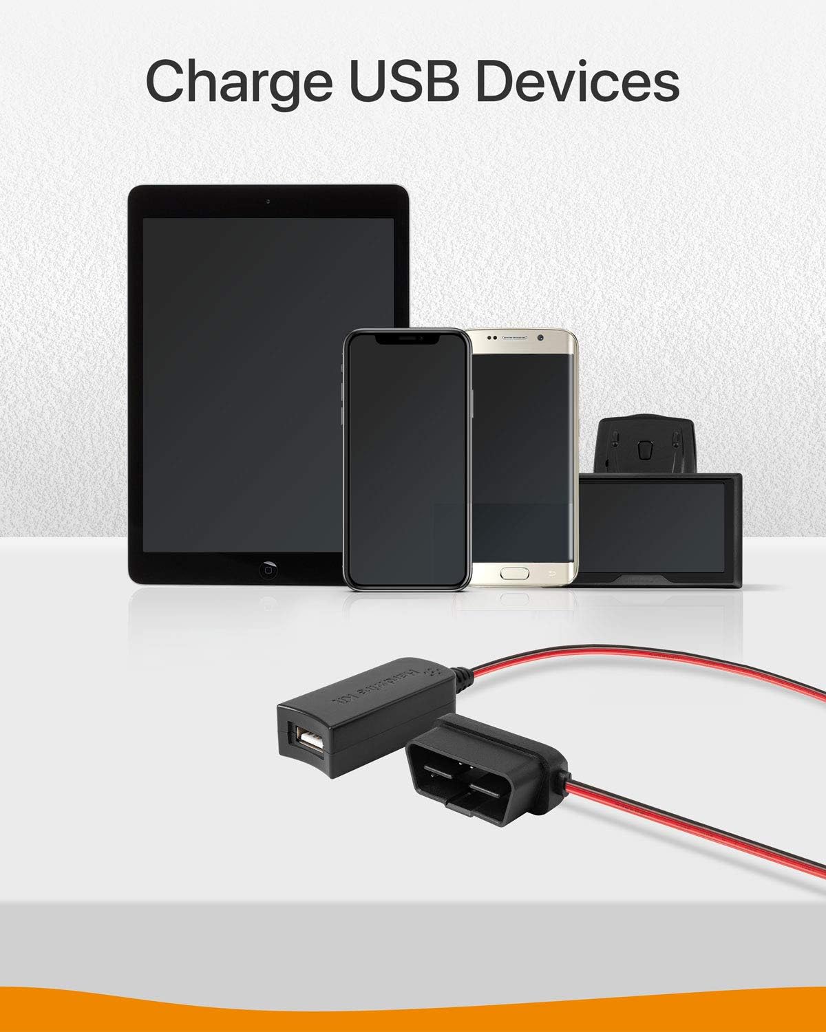 Anker Roav 6 ft USB Hardwire Kit, 24/7 Parking Mode, Low Voltage Protection, 12V-30V, Easy Installation Into Vehicle OBD, Compatible with Roav DashCam Duo