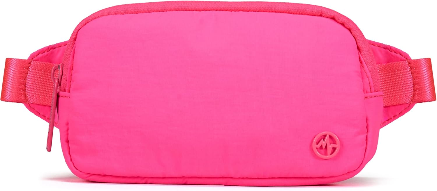 Pander Mini Belt Bag – Ultra Compact, Fits 6.7” Phone, Lipstick, Earbuds, Essentials, Small Crossbody Waist Purse, Sonic Pink