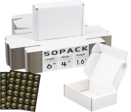 Miniatura 125 de Cajas de envío pequeñas de 6 x 4 x 2 pulgadas para pequeñas empresas, paquete de 30 cajas de correo moradas, caja de embalaje de cartón corrugado